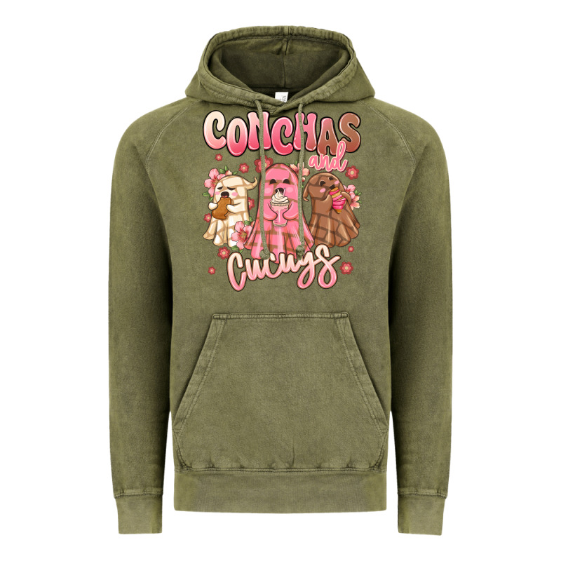 Conchas And Cucuys Mexican Desert Ghosts Vintage Hoodie by MaliasSmallBusiness | Teevron