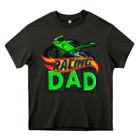 Asphalt racing dad with racing motorcycle Heavy Core Tee - AdoDesignShop