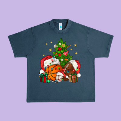 Christmas Sports Bbs Urban Heavy Tee Designed By Bundleandbundleshop