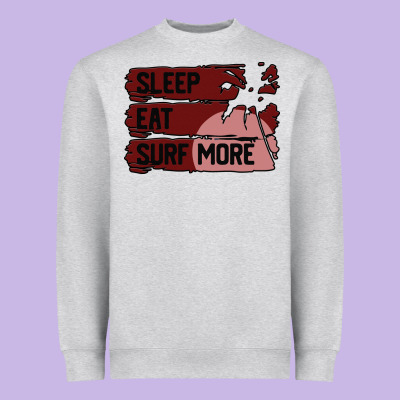 Surf, Sleep, Eat Heavyweight Sweatshirt Designed By Bettercallsaul