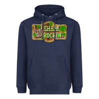 Navy Shamrockin' St. Patrick's Day Heavyweight Hoodie - OliviaCreatesArt