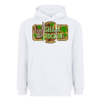 White Shamrockin' St. Patrick's Day Heavyweight Hoodie - OliviaCreatesArt