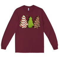 Burgundy Christmas cakes Long Sleeve Tee - Jasminsmagicworld
