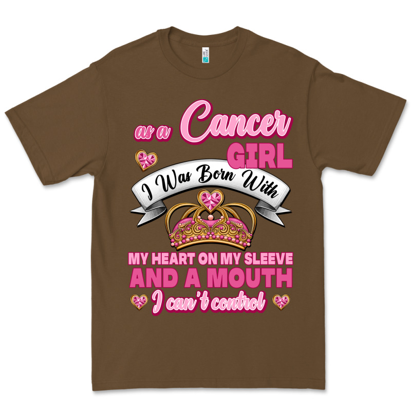 As A Cancer Girl I Was Born With My Heart On My Sleeve And A Mouth Premium Tee by Jasminsmagicworld | Teevron