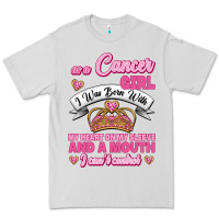 Dove Grey As A Cancer Girl I Was Born With My Heart On My Sleeve And A Mouth Premium Tee - Jasminsmagicworld