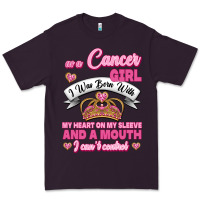 Plum As A Cancer Girl I Was Born With My Heart On My Sleeve And A Mouth Premium Tee - Jasminsmagicworld