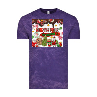 Cloud Purple North Pole Hot Chocolate christmas Vintage Tee - MaliasSmallBusiness