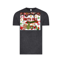 Vintage Black North Pole Hot Chocolate christmas Vintage Tee - MaliasSmallBusiness