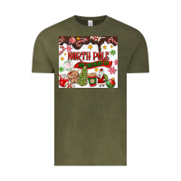 Vintage Olive North Pole Hot Chocolate christmas Vintage Tee - MaliasSmallBusiness