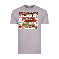 Vintage Zinc North Pole Hot Chocolate christmas Vintage Tee - MaliasSmallBusiness