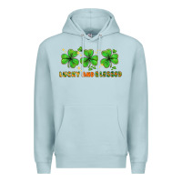 Blue Mist St. Patrick's Day lucky and blessed Premium Hoodie - HowdyJamesFarm