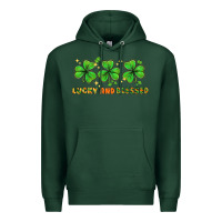 Sports Green St. Patrick's Day lucky and blessed Premium Hoodie - HowdyJamesFarm