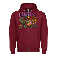 Burgundy laissez les bons temps rouler Zipper Hoodie - CowGirlArtShop
