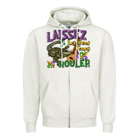 Oatmeal Heather laissez les bons temps rouler Zipper Hoodie - CowGirlArtShop