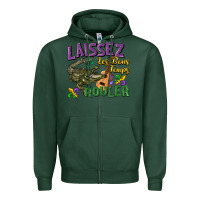Sports Green laissez les bons temps rouler Zipper Hoodie - CowGirlArtShop