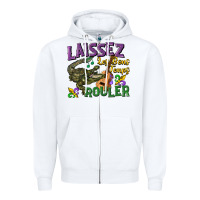 White laissez les bons temps rouler Zipper Hoodie - CowGirlArtShop