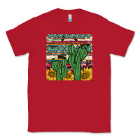 Red cactus sunflower coaster Classic Tee - JahusDesignShop