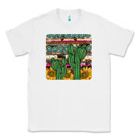 White cactus sunflower coaster Classic Tee - JahusDesignShop