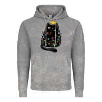 Cloud Rock christmas cat with lights Vintage Hoodie - MaliasSmallBusiness