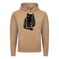 Vintage Coffee christmas cat with lights Vintage Hoodie - MaliasSmallBusiness