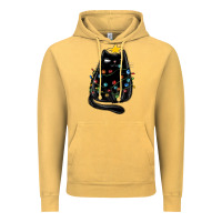 Christmas Cat With Lights Vintage Hoodie | Teevron