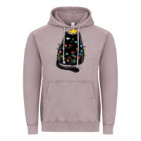 Vintage Zinc christmas cat with lights Vintage Hoodie - MaliasSmallBusiness