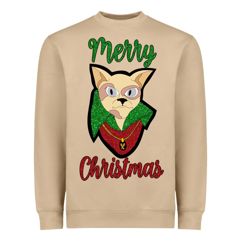 Merry Christmas Cat Heavyweight Sweatshirt by Bettercallsaul | Teevron
