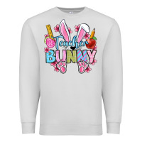 Dove Grey Easter Teacher bunny Premium Sweatshirt - OliviaCreatesArt
