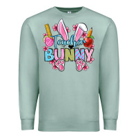 Seafoam Easter Teacher bunny Premium Sweatshirt - OliviaCreatesArt