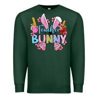 Sports Green Easter Teacher bunny Premium Sweatshirt - OliviaCreatesArt