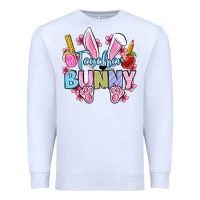 White Easter Teacher bunny Premium Sweatshirt - OliviaCreatesArt