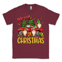 Burgundy merry christmas gnomes truck Classic Tee - MaliasSmallBusiness