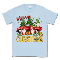 Dusty Blue merry christmas gnomes truck Classic Tee - MaliasSmallBusiness