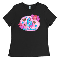Black back to school flowers sixth grade 3200x2400 Ladies Tee - AdoDesignShop