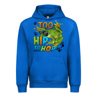 Cobalt too hip to hop frog Urban Hoodie - LillyAllenDesigns