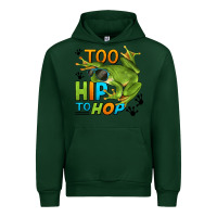 Forest Green too hip to hop frog Urban Hoodie - LillyAllenDesigns
