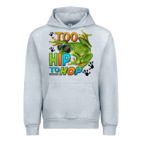 Heather Grey too hip to hop frog Urban Hoodie - LillyAllenDesigns