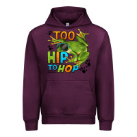 Mauve Wine too hip to hop frog Urban Hoodie - LillyAllenDesigns
