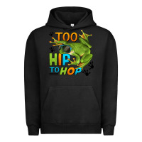 Pigment Black too hip to hop frog Urban Hoodie - LillyAllenDesigns
