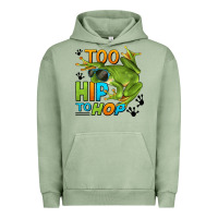 Pigment Oil Green too hip to hop frog Urban Hoodie - LillyAllenDesigns