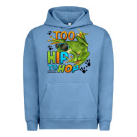 Pigment Pebble Blue too hip to hop frog Urban Hoodie - LillyAllenDesigns