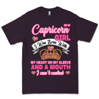 Plum As A Capricorn Girl I Was Born With My Heart On My Sleeve And A Mouth Premium Tee - Jasminsmagicworld
