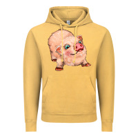 Vintage Mustard pig Vintage Hoodie - MaliasSmallBusiness