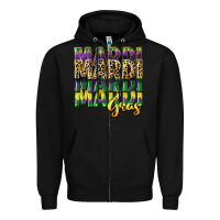 Black mardi gras Zipper Hoodie - CowGirlArtShop
