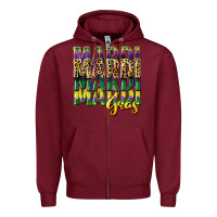 Burgundy mardi gras Zipper Hoodie - CowGirlArtShop