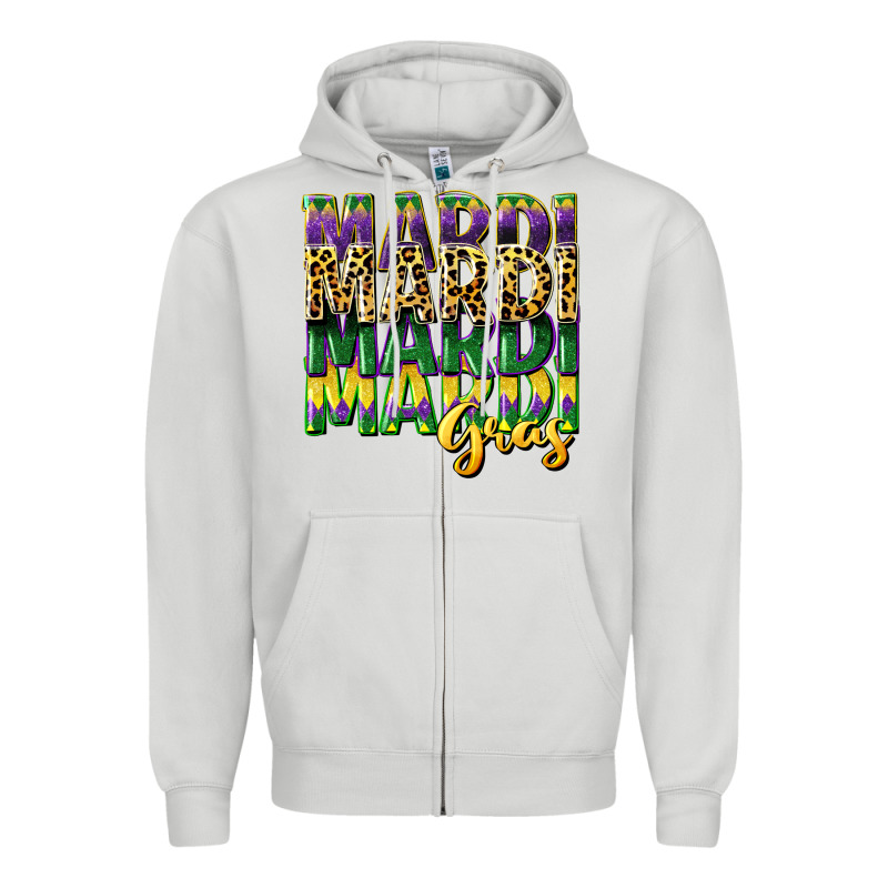 Mardi Gras Zipper Hoodie by CowGirlArtShop | Teevron