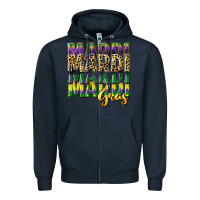 Navy mardi gras Zipper Hoodie - CowGirlArtShop