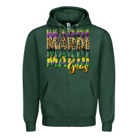 Sports Green mardi gras Zipper Hoodie - CowGirlArtShop