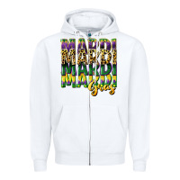 White mardi gras Zipper Hoodie - CowGirlArtShop