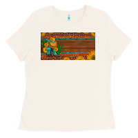Bone custom cowboy boots sunflowers and cactus license plate Ladies Tee - Artiststas